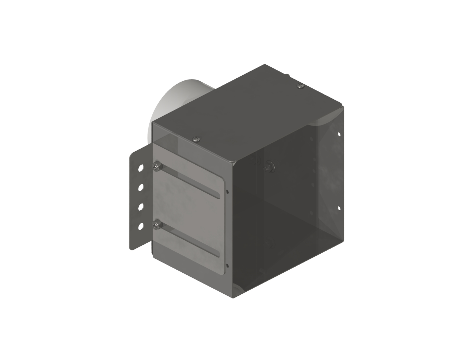 Vendita Adaptor in galvanized metal sheet 140x140x100 rear