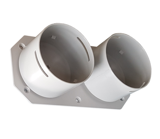 placca a due collarini grey per box smart