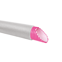 Tubo semirigido tondo antimicrobico, antibatterico, antistatico, isolato esternamente
